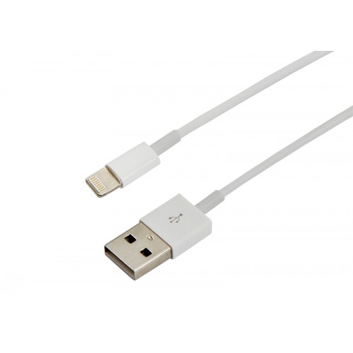 Шнур USB для IPhone 5/6/7 моделей 1 м белый REXANT 18-1121