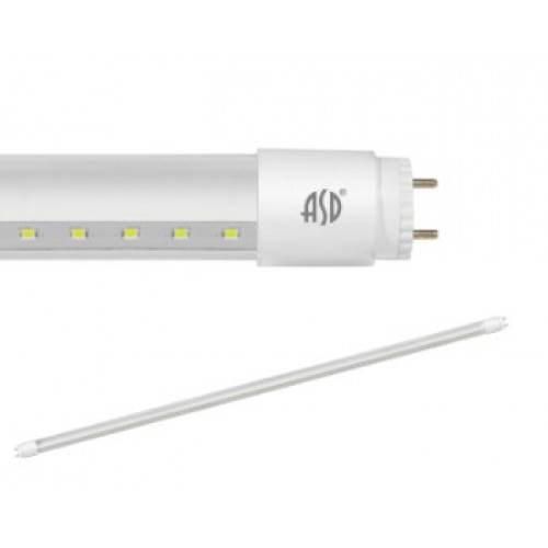 Лампа светодиодная LED-T8-П-std 20W 230V G13 4000K 1200mm прозр. ASD