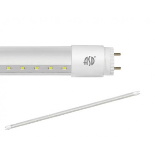 Лампа светодиодная LED-T8-П-std 20W 230V G13 6500K 1200mm прозр. ASD
