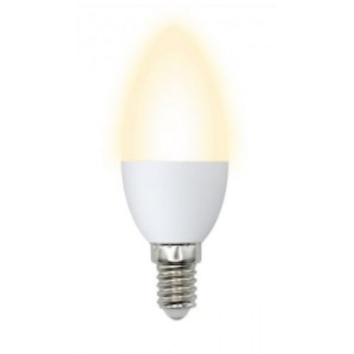 Лампа светодиодная LED-C37-9W 3000K Е14 свеча матов. Серия Norma TM VOLPE UNIEL UL-00003804