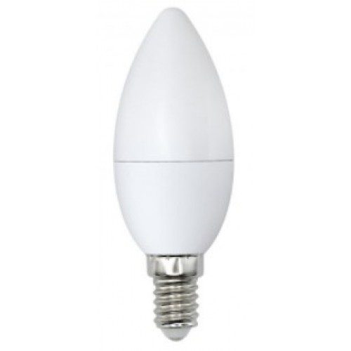 Лампа светодиодная LED-C37-9W 6500K Е14 свеча матов. Серия Norma TM VOLPE UNIEL UL-00003802