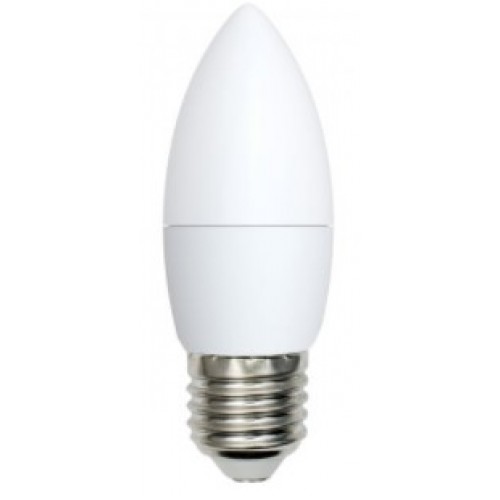 Лампа светодиодная LED-C37-9W 6500K Е27 свеча матов. Серия Norma TM VOLPE UNIEL UL-00003805