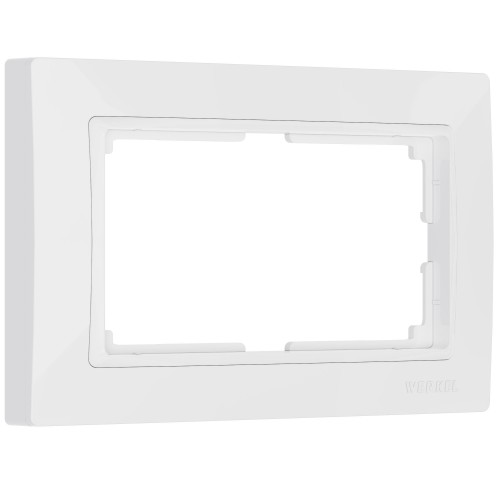 Рамка для двойной розетки белая/никель Snabb WL03-Frame-01-DBL WERKEL
