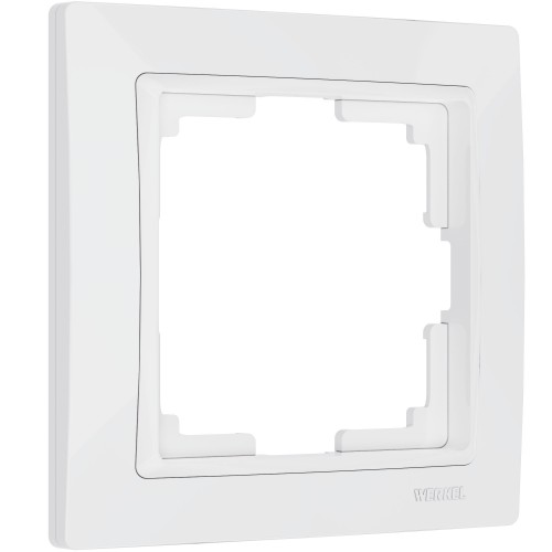 Рамка 1 пост белая/никель Snabb WL03-Frame-01-white WERKEL