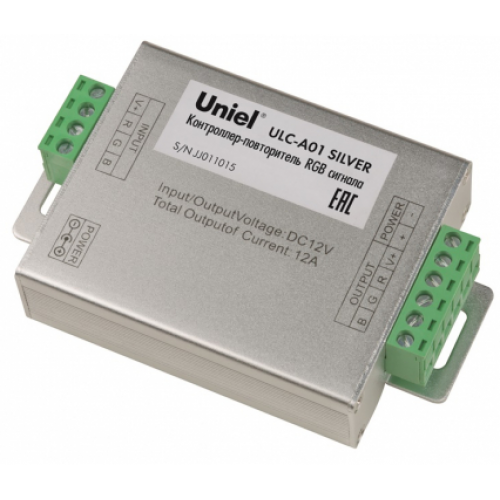 Контролер-повторитель RGB сигнала ULC-A01 SILVER UNIEL 4690485073475 