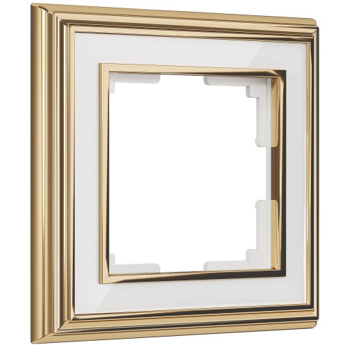 Рамка 1 пост золото/белый металл PALACIO WL17- Frame-01 WERKEL