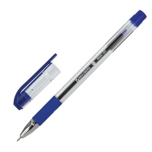 Ручка шариковая масляная с грипом, синяя 0,7мм BRAUBERG  