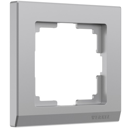 Рамка 1 пост серебро WL04-Frame-01 WERKEL