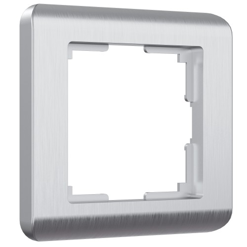 Рамка 1 пост серебро пластик WL06-Frame-01 WERKEL