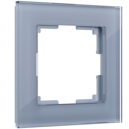 Рамка 1 пост серый, стекло WL01-Frame-01 WERKEL