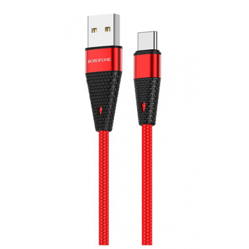 Шнур USB универсальный (2 вида разъемов) 1м красный 12853