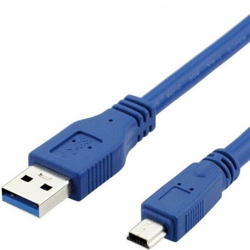Шнур USB универсальный (2 вида разъемов) 1м синий 12854