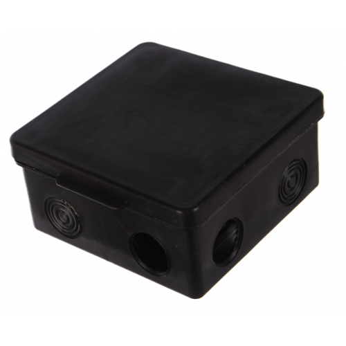 Коробка распаячная KMP-030-014 с крышкой 100х100х50 8 вводов IP54 Черная