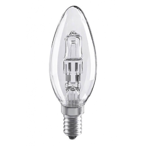 Лампа галогеновая свеча прозрачная 28W E14 220V
