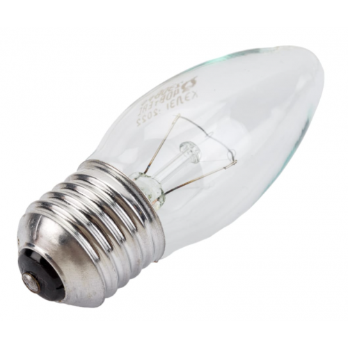 Лампа накаливания ДС 230-40  В36 Е27 40Вт свеча прозрачная