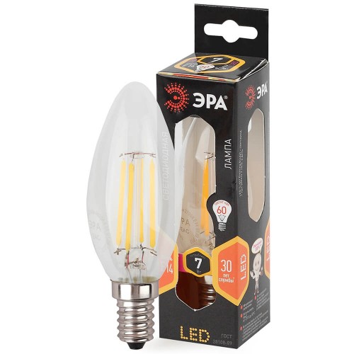 Лампа светодиодная LED свеча витая F 7W 4200K E14