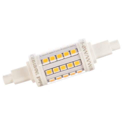 Лампа светодиодная LED-J78-6W/WW/R7s/CL PLZ06WH прозрачная теплый Белый свет