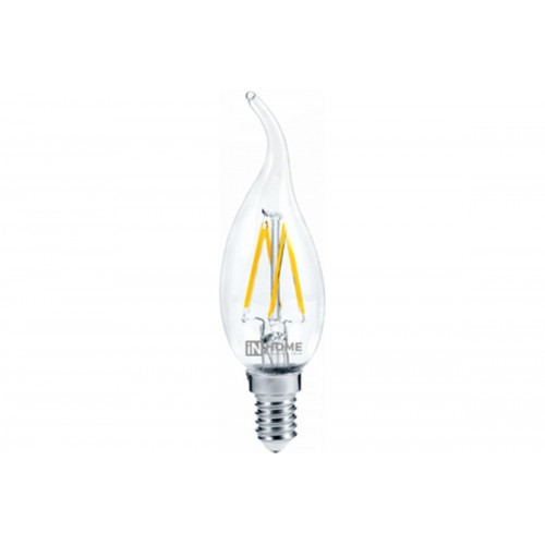 Лампа светодиодная LED-СВЕЧА НА ВЕТРУ-deco 7Вт 230В Е14 3000К прозрачная IN HOME 