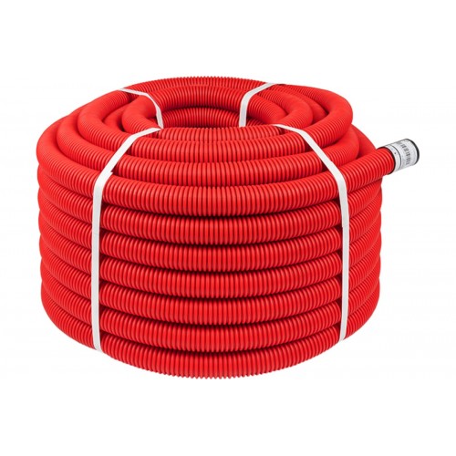 Труба ПНД гофрированная двустенная d40 Красная упаковка 50 метров EKF-Plast